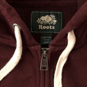 Burgundy Roots Full Zip Hoodie With Thumb Holes